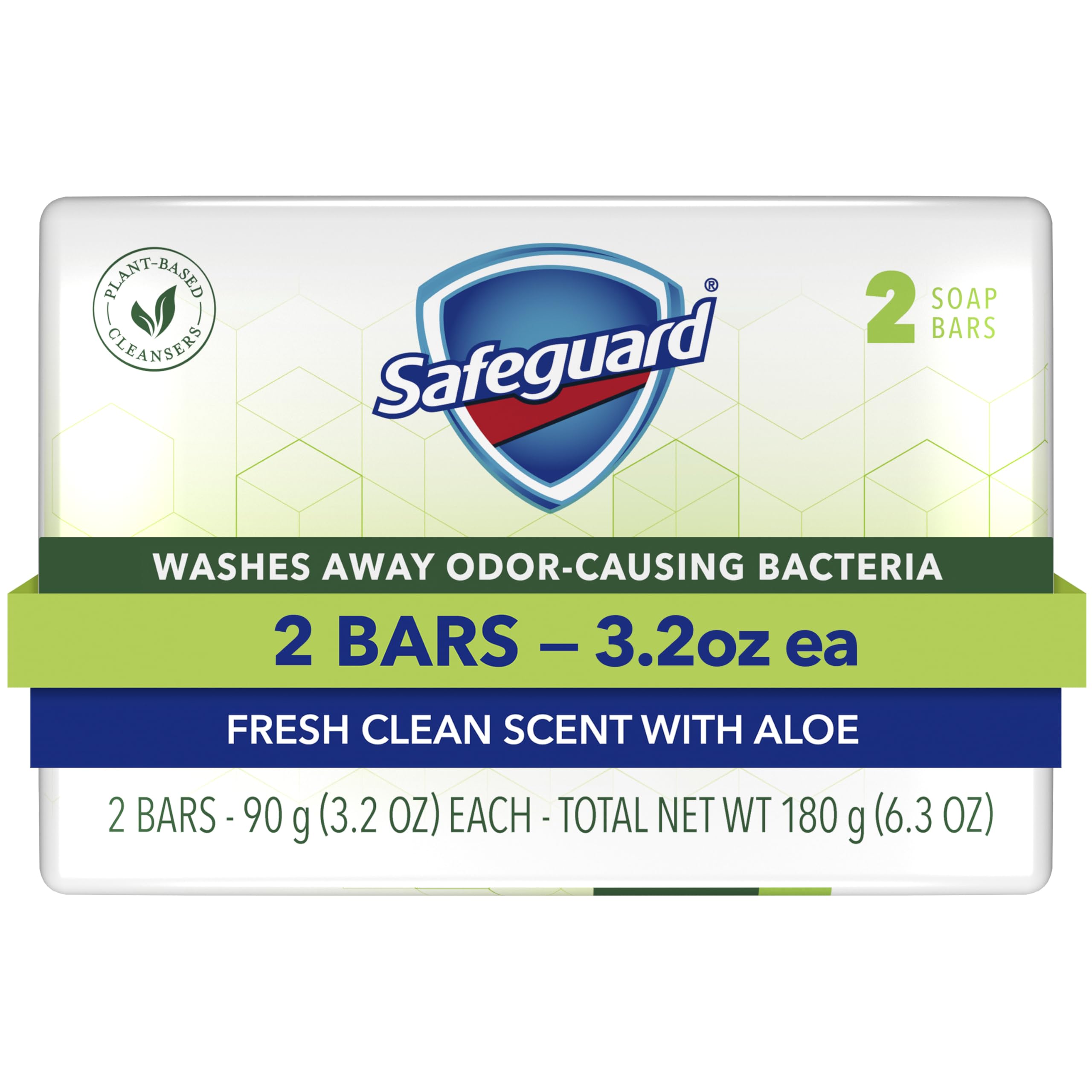 Micellar Deep Cleansing Bath Bar Soap, Washes Away 99 Percent of Bacteria, Leaves Skin Soft, Fresh Clean Scent with Aloe, 3.2 oz (2 Count)