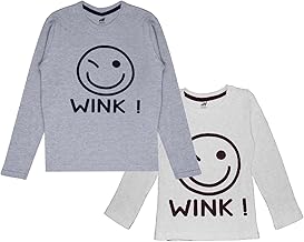 ONCH Kid Boys Full Sleeve Smiley Printed T-Shirt (2 to 14 Years) - Pack of 2