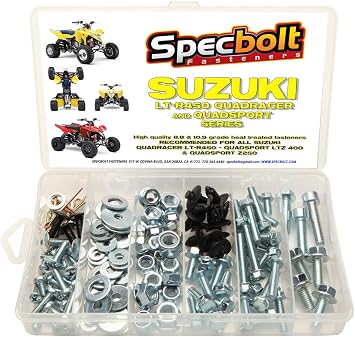 120pc Specbolt Suzuki LT-R450 LTZ400 Z250 ATV Quad Bolt Kit for Maintenance & Restoration OEM Spec Fasteners
