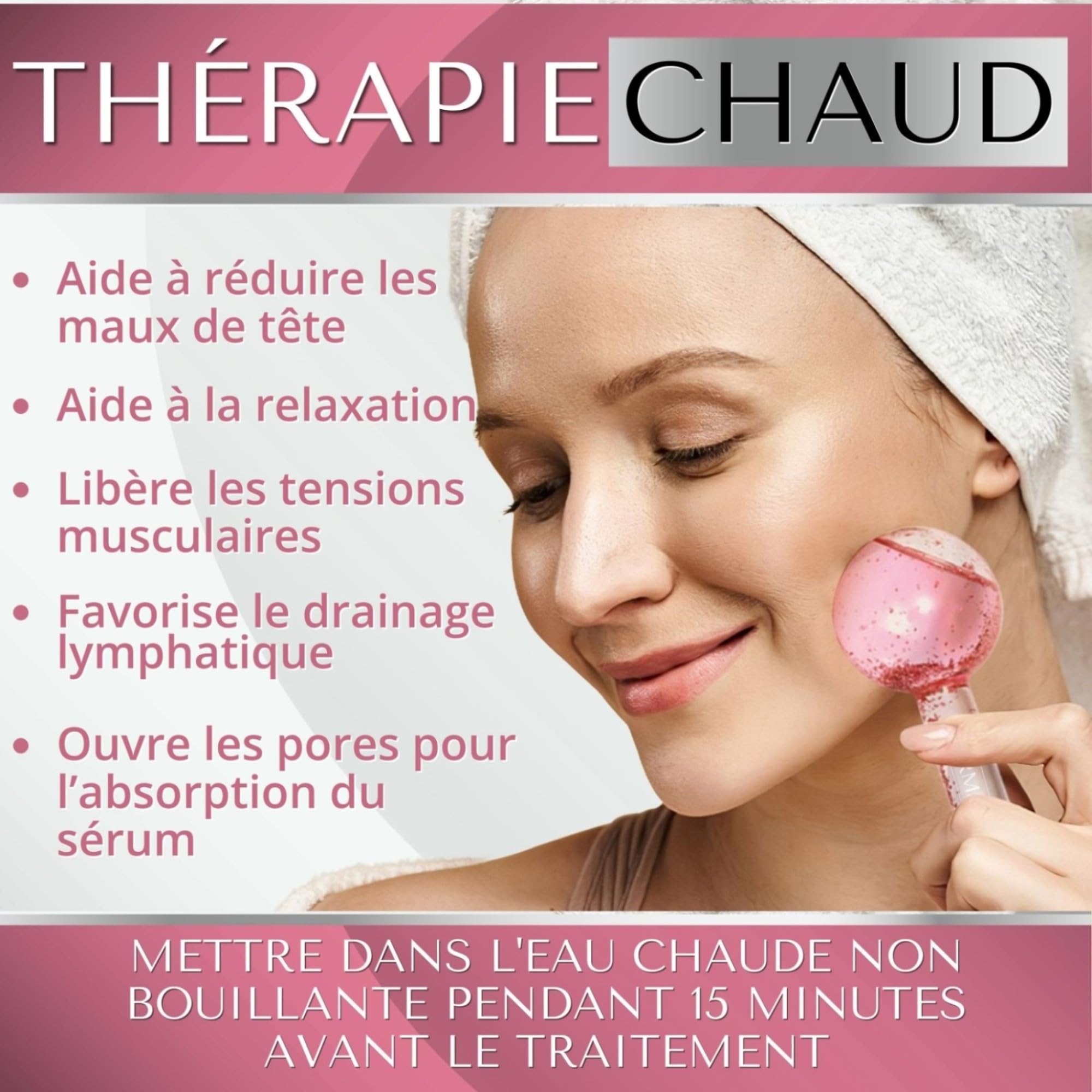 LUXURY ICE ROLLER VISAGE - Glacon Soins pour le Visage - Anti Poche et Cernes sous les Yeux - Anti Age et Anti Ride - Drainage Lymphatique - Skin Care Face Ice Roller Idee Cadeau Femme by DERMAWORKS