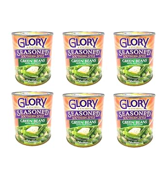 Glory Foods Seasoned Southern Style Green Bean w/Potatoes 6 Pack, Total of 174oz