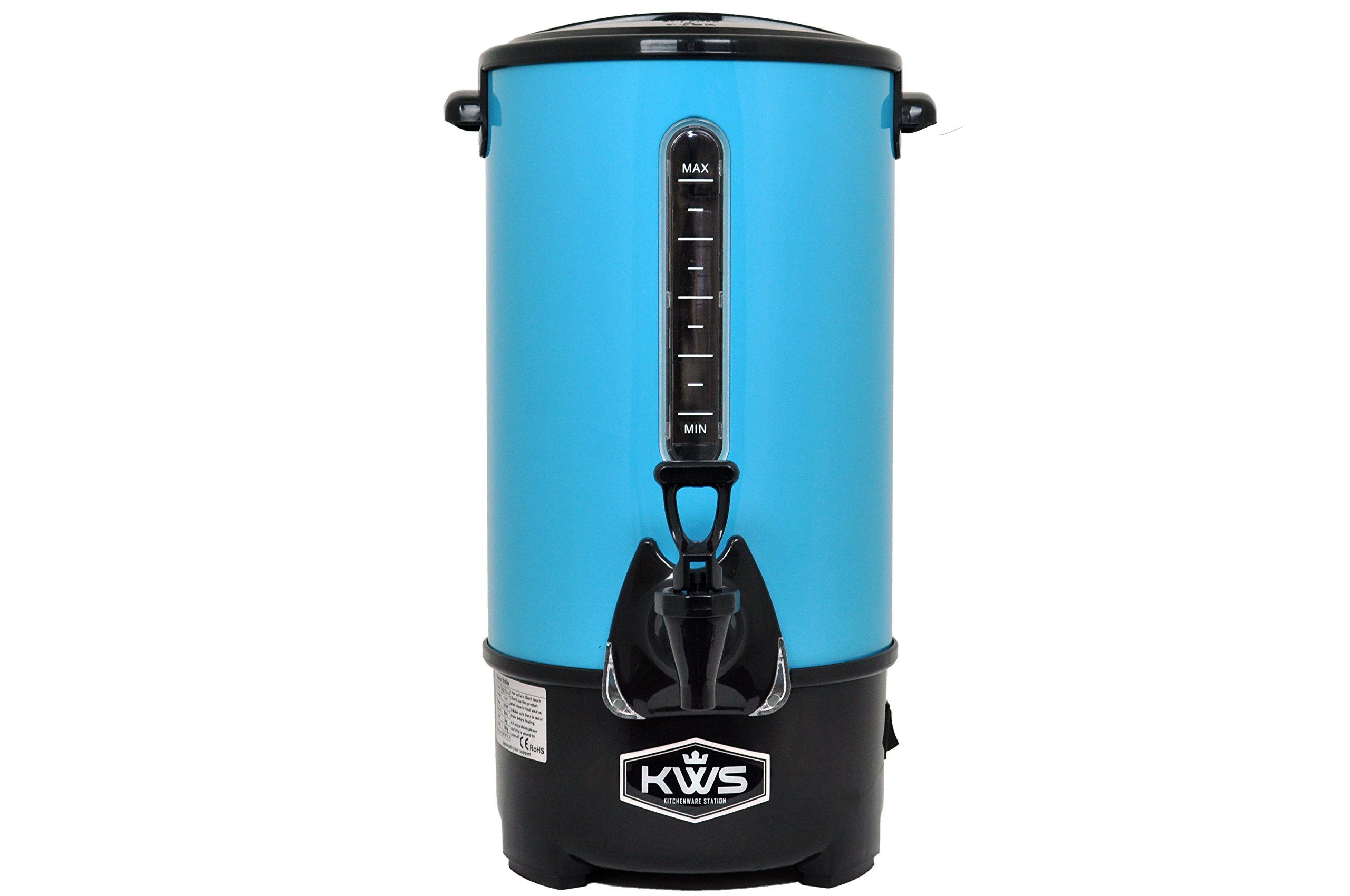 KWS WB-30 19.5L/ 83Cups Commercial Heat Insulated Water Boiler and Warmer Stainless Steel (Blue)