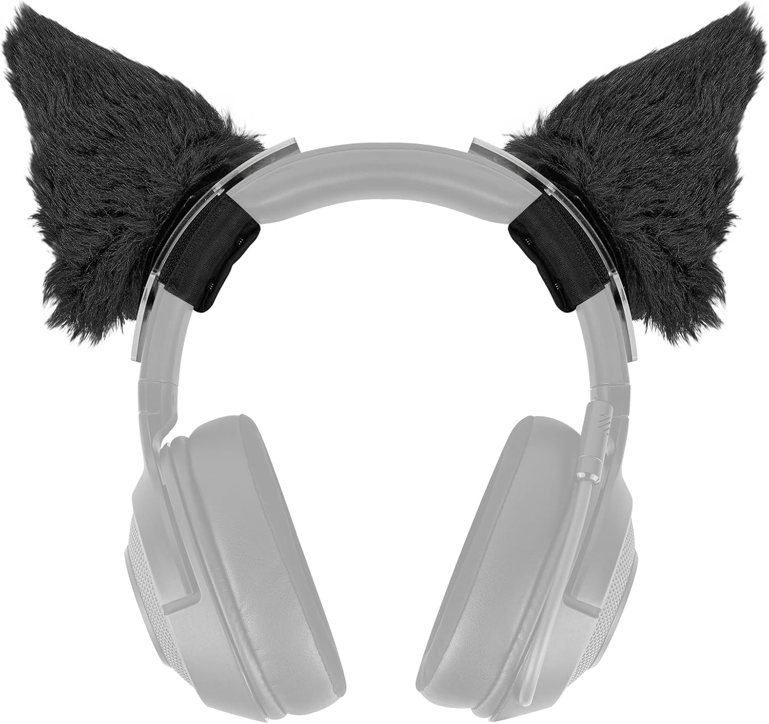 Geekria NOVA Headphone Headband Spacer and Cat Ears Attachment Set Compatible with Razer Opus X, Opus, BlackShark, BlackShark V2 Pro, Easy DIY Installation (Black) image 3
