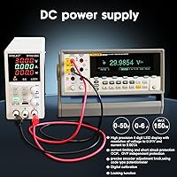 Vista 3 de Fuente de alimentación CC variable, fuente de alimentación de banco regulada de conmutación 0-50V 0-6A máx150W con memoria, pantalla LED de 4