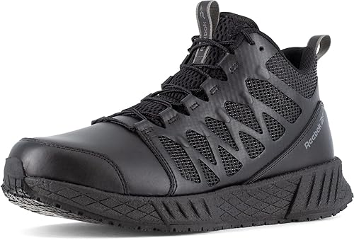 Reebok Work Floatride Energy Tactical, para hombre, negro, estilo atlético medio alto, punta compuesta, EH, zapatos de trabajo antideslizantes
