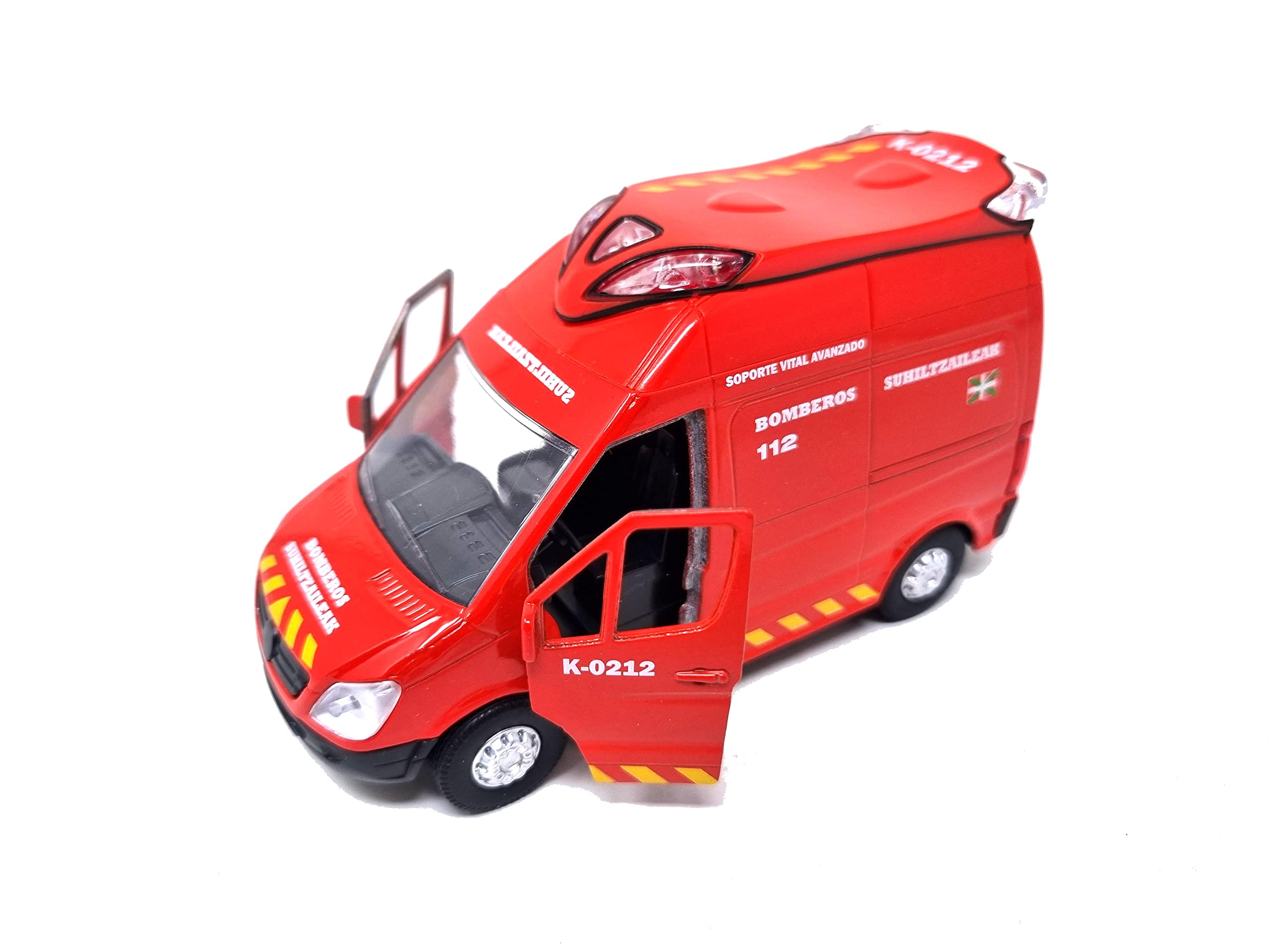 PLAYJOCS GT-8106 VEHÍCULO AMBULACIA SUHILTZAILEAK. Vehículo metálico, Juguete Ideal para niños y coleccionistas.
