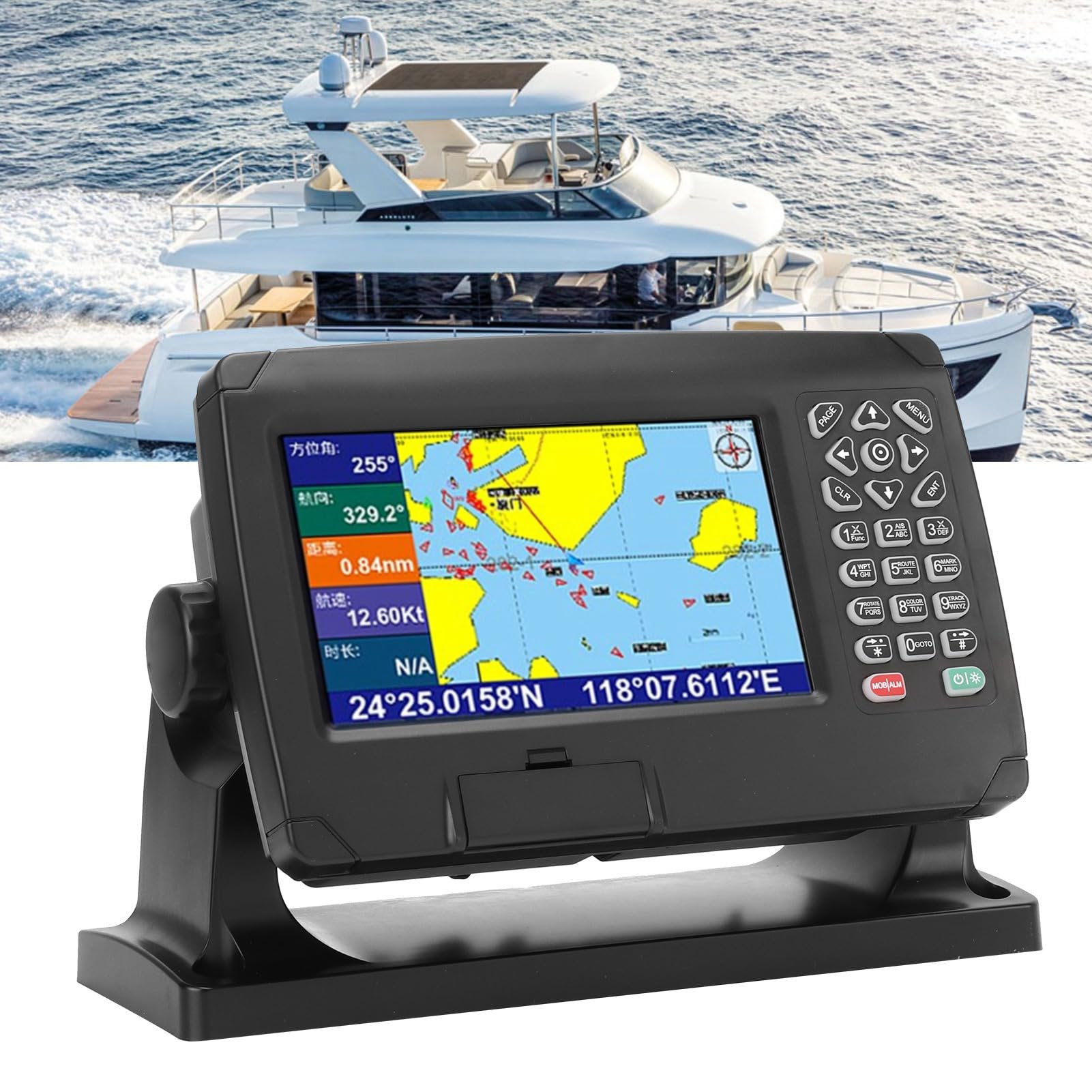 Chart Plotter mit GNSS Antenne C MAP XINUO MAP Präzise Navigation Marine Boote Yachten IPX6 wasserdicht 50000 Wegpunkte IoT Software Updates