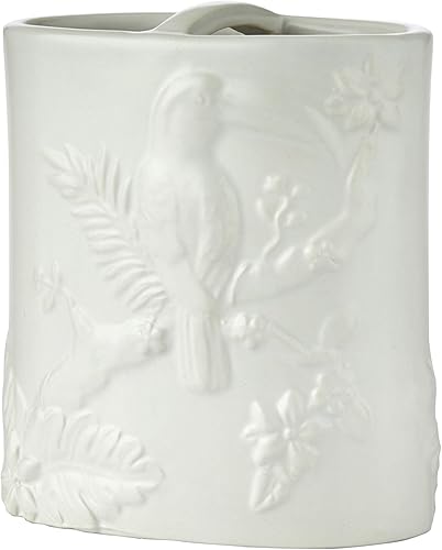 SKL Home Vern Yip Jungle Cats - Porta cepillos de dientes, color blanco