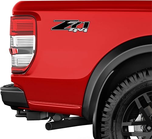 Miniatura 6 de Z71 4x4 Rojo Negro - F - 1500 2500 HD Pegatinas (Z71 4x4 Negro)