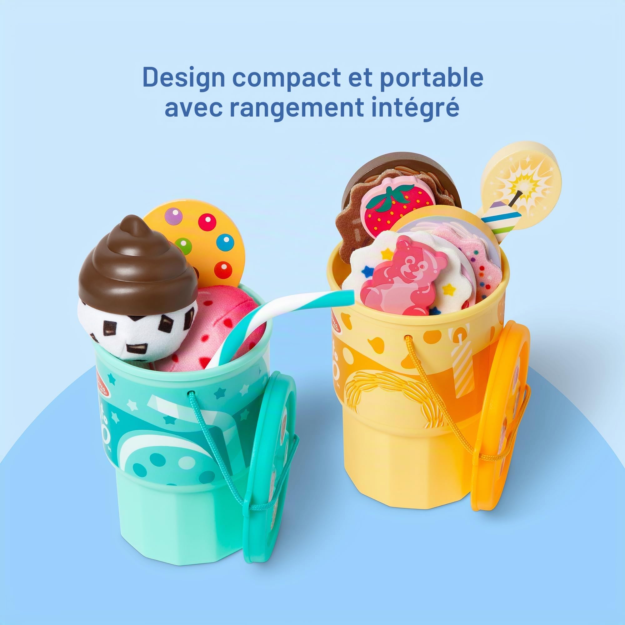 Melissa & Doug Play to Go Lot de 2 : gâteaux et Biscuits et crème glacée, Jouets de Voyage pour garçons et Filles de 3 Ans et Plus