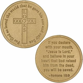 Sterling Gifts Coins God Loves You, Gold Plastic (Pack of 50)