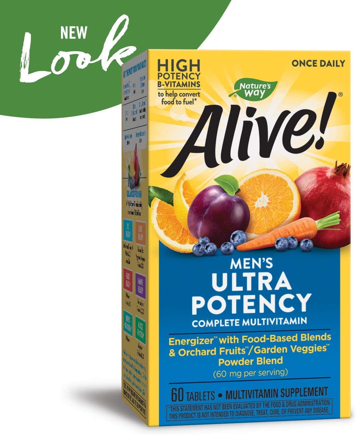 Nature's Way Alive Once Daily Men's Multi Ultra Potency Tablets, 60 Count (Packaging may Vary)