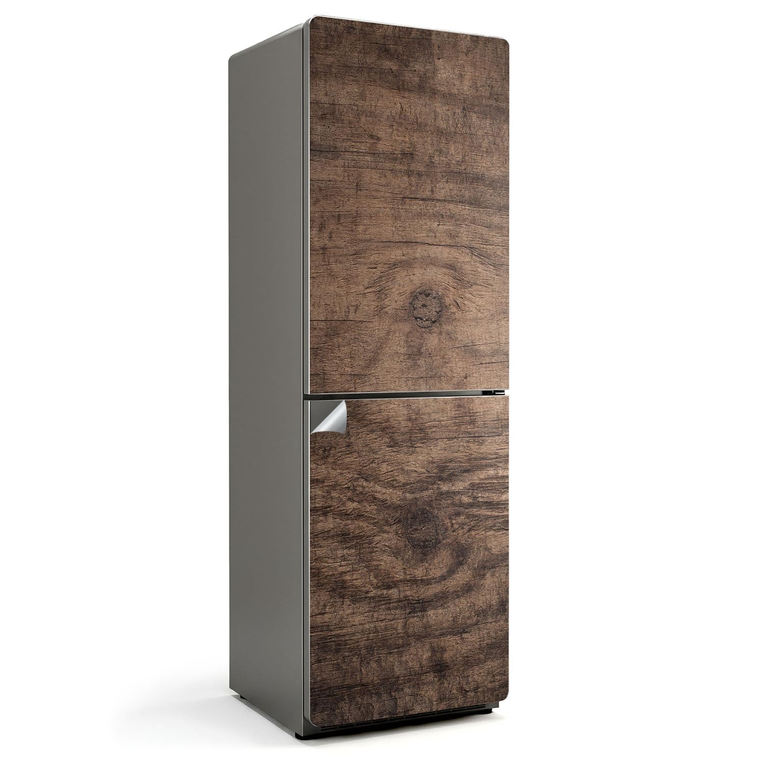 Renueva tu frigorífico viejo con vinilo de nevera madera 60x190 elegante