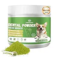 Dog Teeth Cleaning Powder, Dog Dental Powder for Tartar Remove & Plaque Off, Fresh Breath for Dogs with Natural Plant Blend, Enzymes and Probiotics, 150g