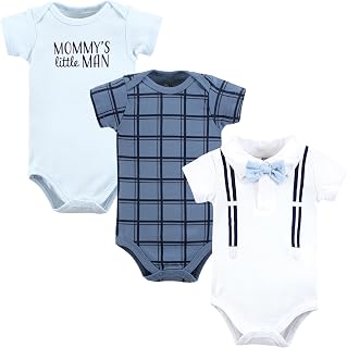 Hudson Baby Cotton Bodysuits, 3-Pack