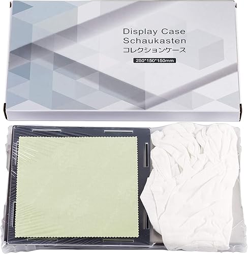 Miniatura 6 de Vitrina de acrílico transparente con espejo para encimera, cubo para coleccionables, figuras de acción, figuras en miniatura, protección a prueba de