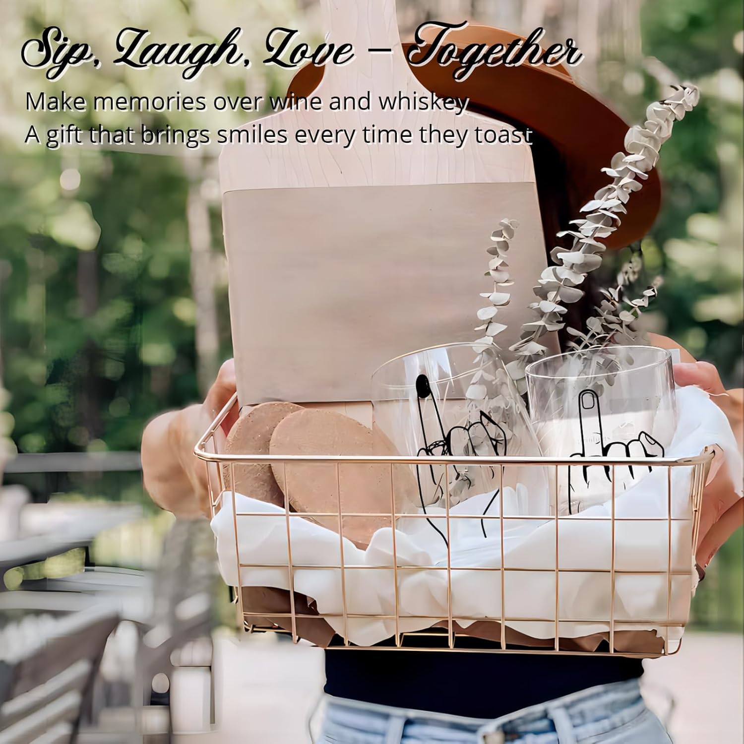 Funny Engagement/Wedding Gift for Couples – Ring Finger Wine and Whiskey Glass Set–Cool Bridal Shower/Bachelorette Gift for Bride Groom, Newlyweds,Just Married,Mr and Mrs for Valentines Day - Image 5