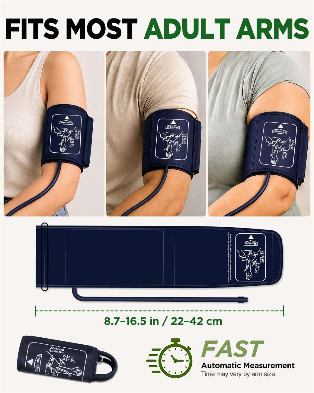Blood Pressure Monitor for Home Use, Upper Arm with Large Cuff