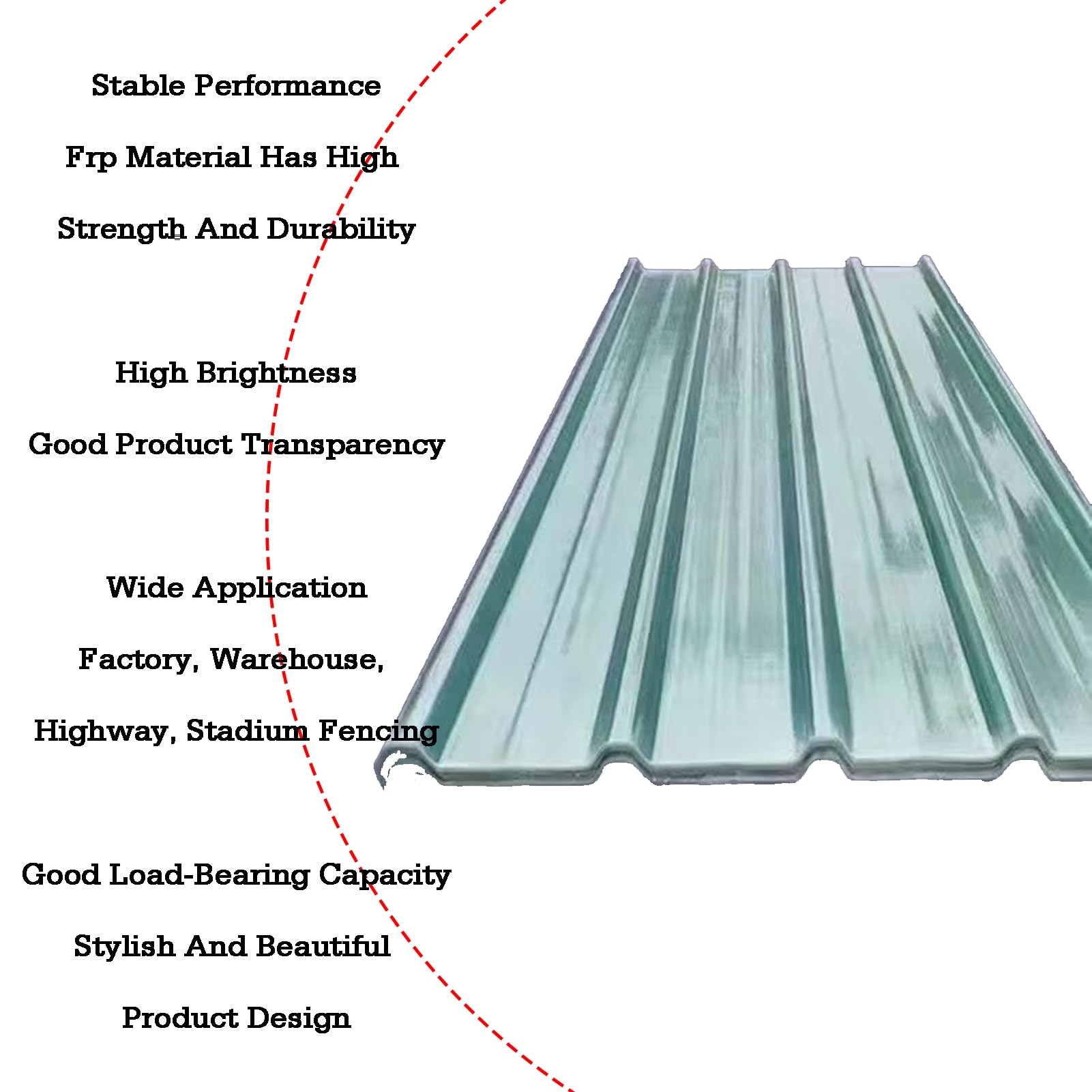 Pannelli del Tetto in policarbonato Trasparente, plastica ondulata | Tetti in plastica ondulata trasparente, giuntabili tra loro, adatti for uso esterno, capannoni(150cm-10 pieces,1.2mm)