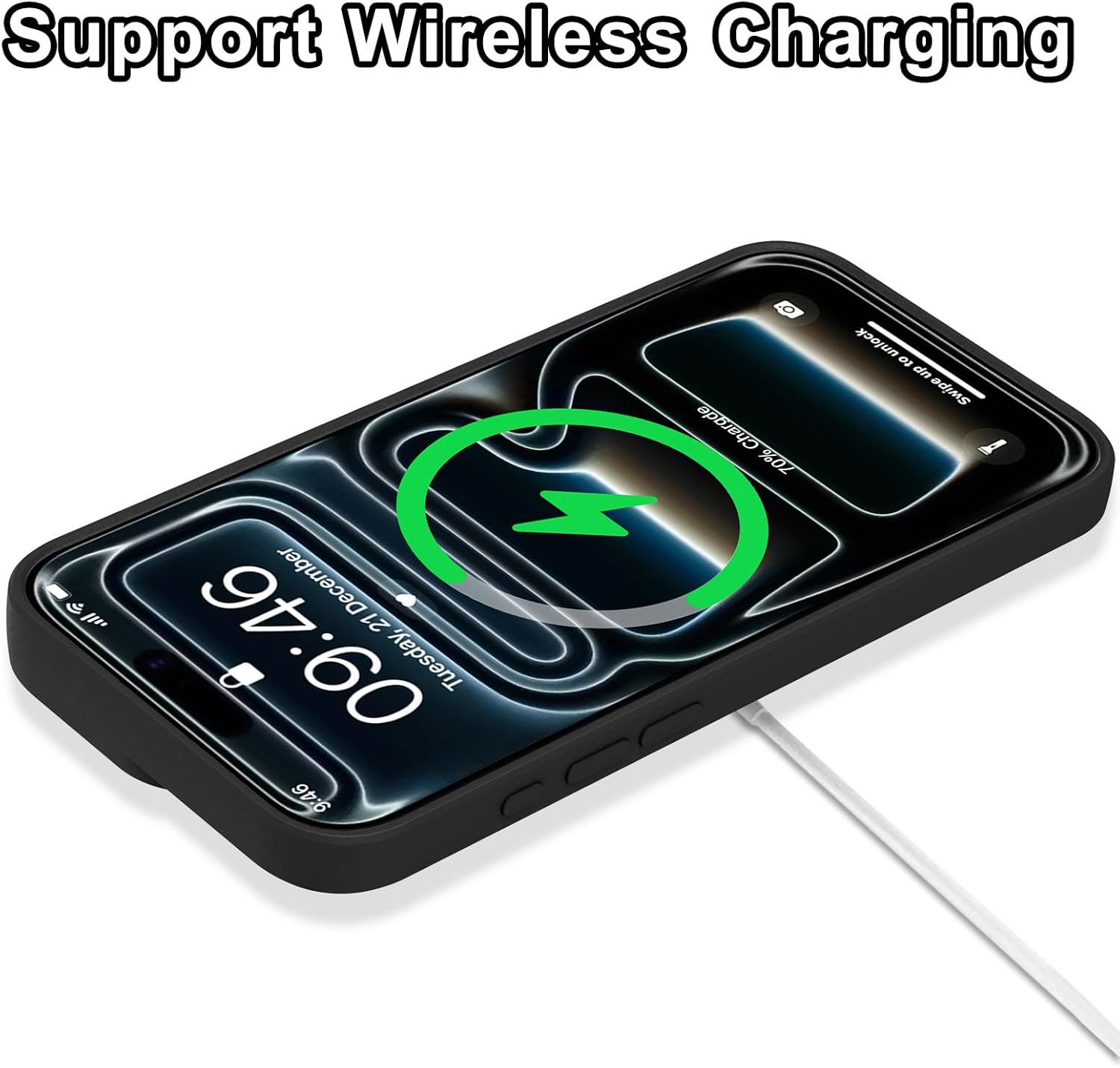 MOWIME Compatible with iPhone 17 Pro Max Case, Cute Silicone Western Cowboy Floral Pattern Phone Case for Women Girls, Camera Protection Soft Slim Shockproof Edge Phone Case-Black - Image 5