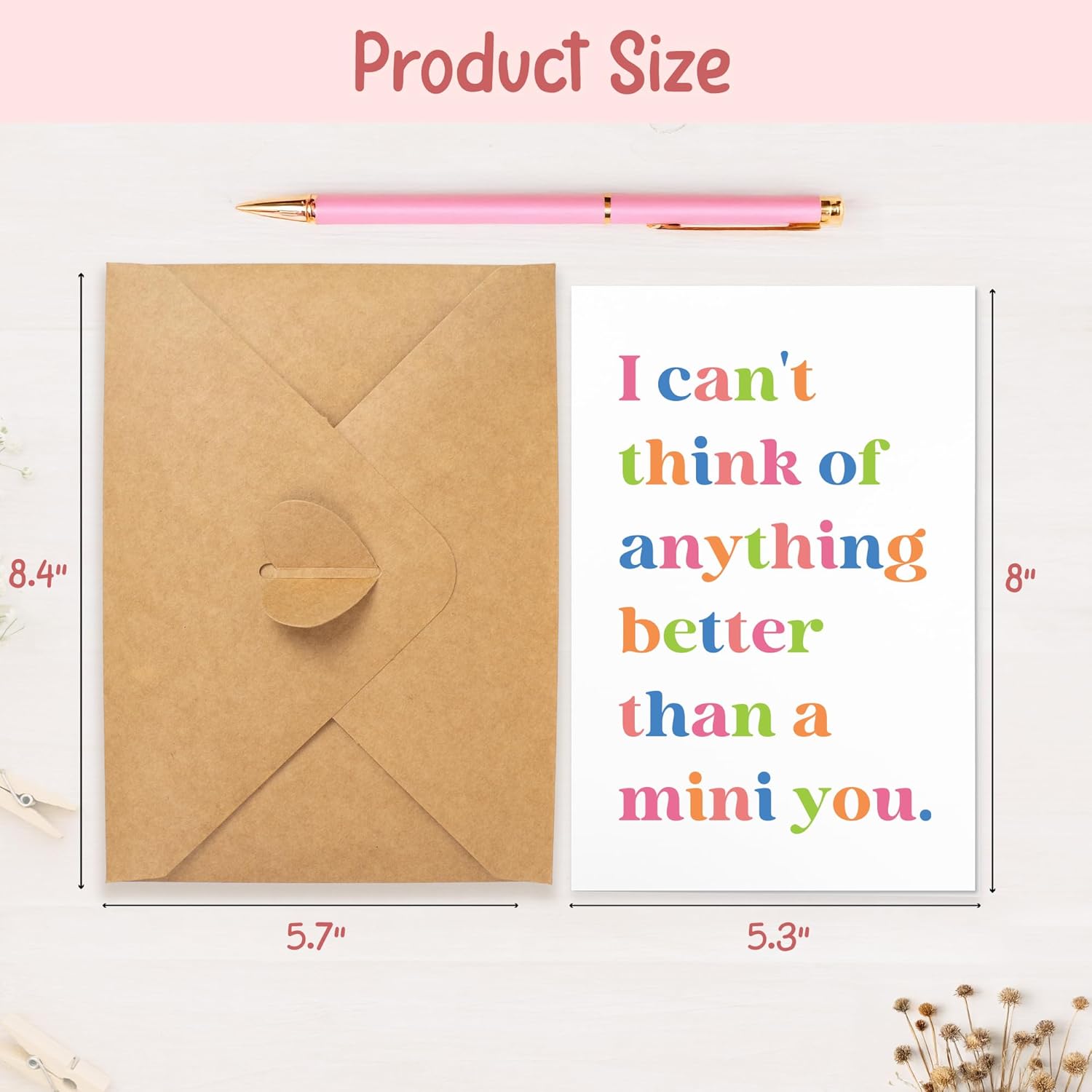 Funny Baby Shower Card For Expecting Mom, Dad To Be, Pregnancy Cards Congratulations, Greeting Card Gifts For Fathers Day, Mothers Day, New Baby Arrival Announcement For Husband 8"x5.3" (Mini You) image 4 of 8 B0F4JWK9BJ