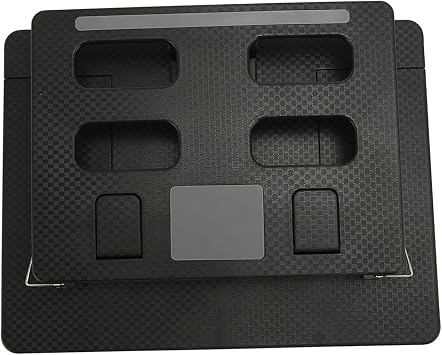 Laptop Stand with 360° Rotating Base, Ergonomic Adjustable Notebook Stand, Collapsible Laptop Riser with Anti - Slip Rubber Pads and Heat Dissipation Holes for Home