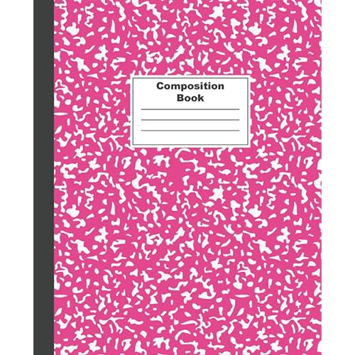Composition Notebooks, Wide Ruled Paper, 7.5" x 9.25", Pink Marble Covers, 110 Sheets