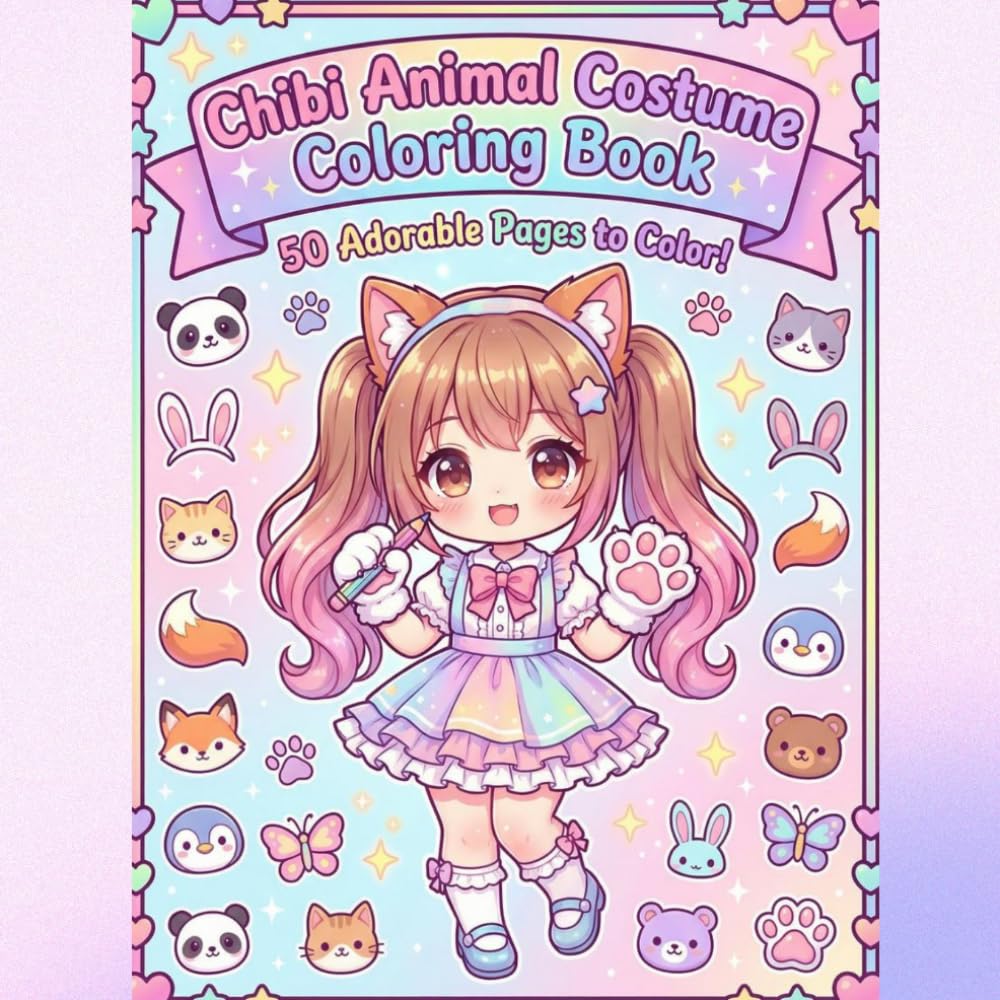 Chibi Animal Costume Coloring Book