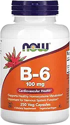 Vitamina B-6 100mg 250 Cápsulas Veganas Now Foods