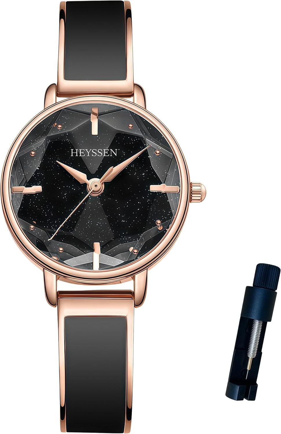 Watches for Women Waterproof Analog Quartz Rose Gold Bangles Elegant Dress Luxury Designer Wrist Watches with Diamond Timescale Dial & Gifts for Women