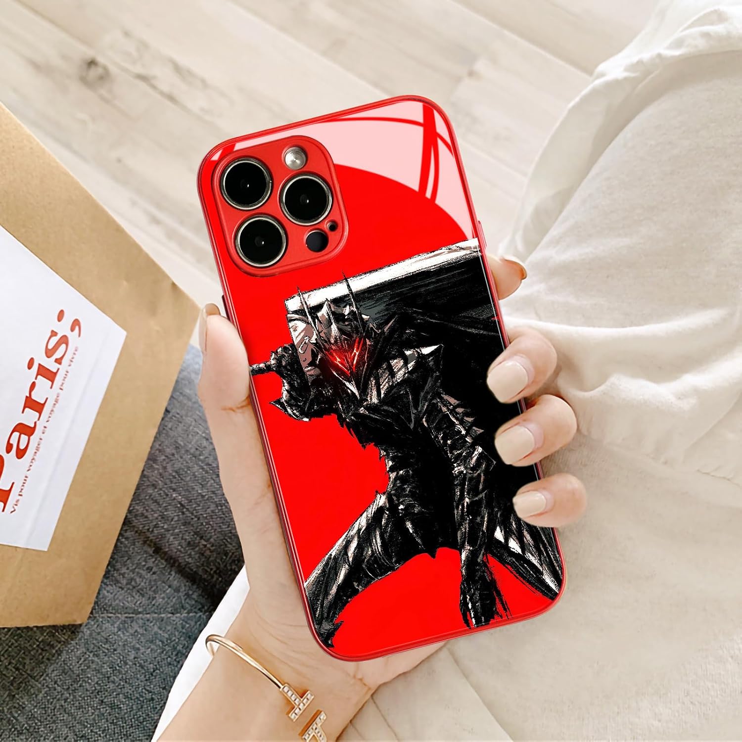 Savage Claw Marks Anime Case for iPhone 17 Pro Aesthetic 9H Glass Cover image 5