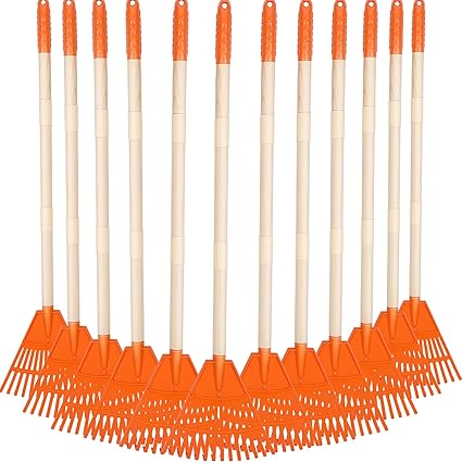 Amazon.com : Therwen 12 Pcs Kids Rakes for Leaves 31'' Child Size ...