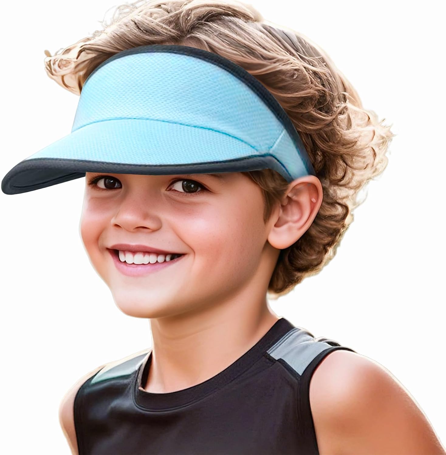 Jastore Kids Quick Drying Sun Visor Hat Lightweight Summer Runninig Tennis Golf Visor Hat for Girls Boys