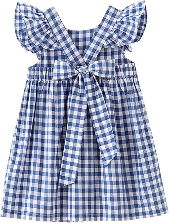 Zanie Kids Easter Dresses for Girls Baby Girl Summer Dress Playwear Family Photo Outfits