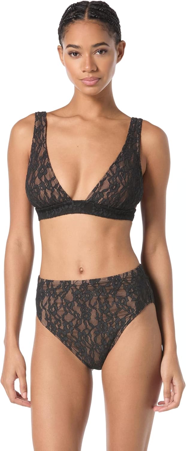Michael Kors Womens Lace Tie Back Bikini Top