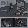 FIFINE Micrófono USB, Micrófono Condenser Metálico para Grabación MAC OS, Windows, Cardioide para Grabación Vocal, Voz en Off, Streaming, Reuniones y YouTube, K669B, Certificación Global Recycled Standard 7