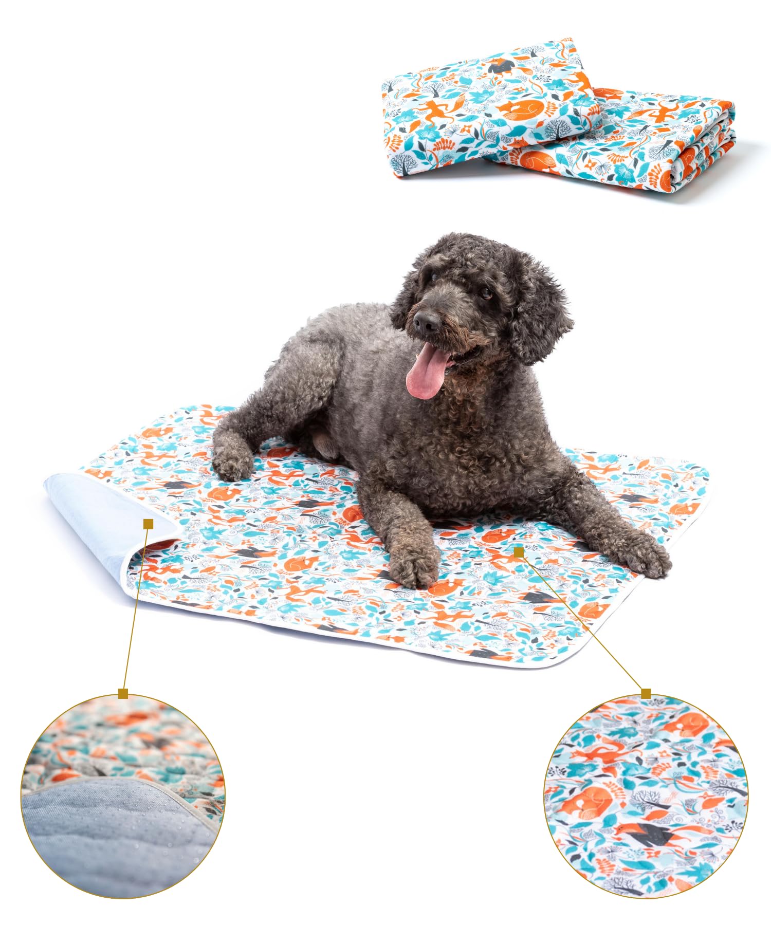 SILVERWOOF 2X Empapadores Lavables de Lujo para Perros Medianos -...