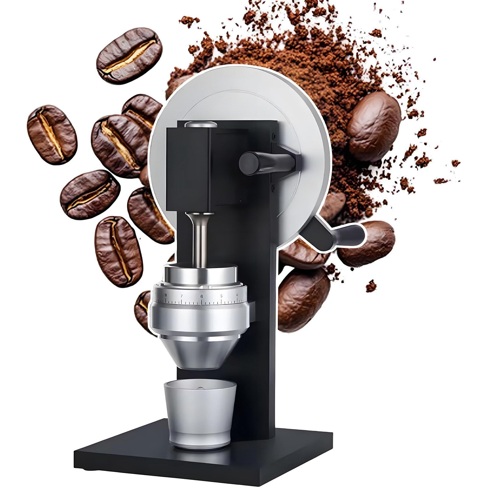 Przenośny ręczny młynek do kawy, ręczny młynek do kawy z żarnami stożkowymi, regulowana grubość mielenia dla idealnego espresso i kawy przelewowej, łatwy do czyszczenia