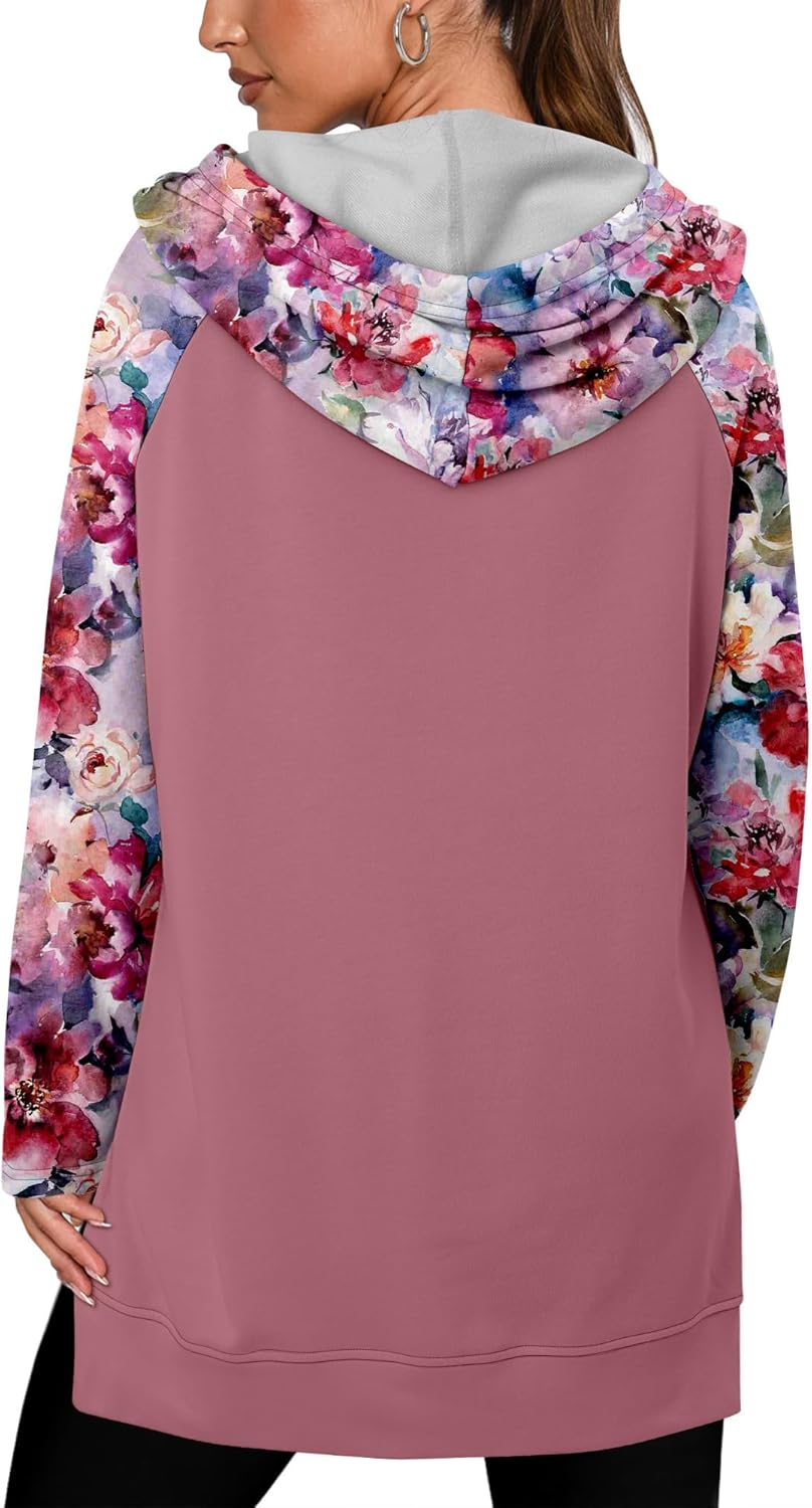 KISSMODA Women Hoodies Dress Long Sweatshirts Dress Raglan Sleeves Oversized Sweatshirts with Pocket 2025 Fall Winter Trendy - Image 4