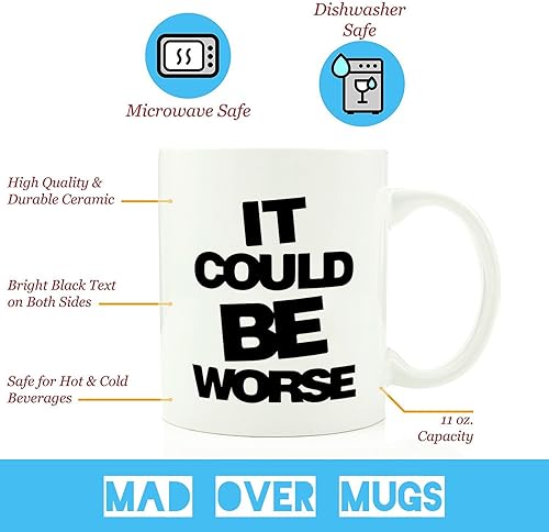 Miniatura 5 de Podría Ser Peor Cool Funny auténtico mejor venta Meme, Blanco