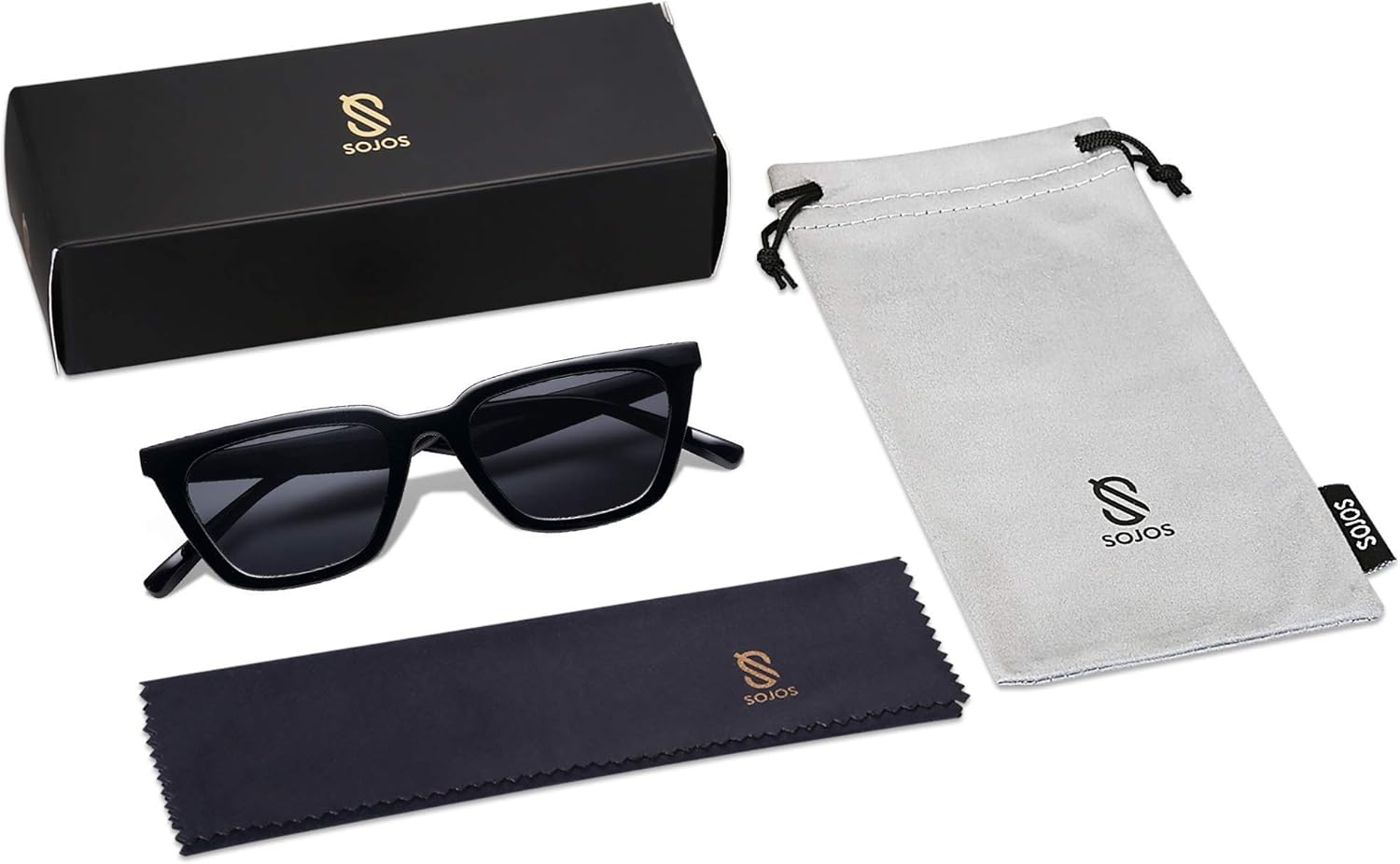 Miniatura 6 de SOJOS Gafas de sol polarizadas cuadradas estrechas para mujer gafas de conducción retro de moda SJ2169