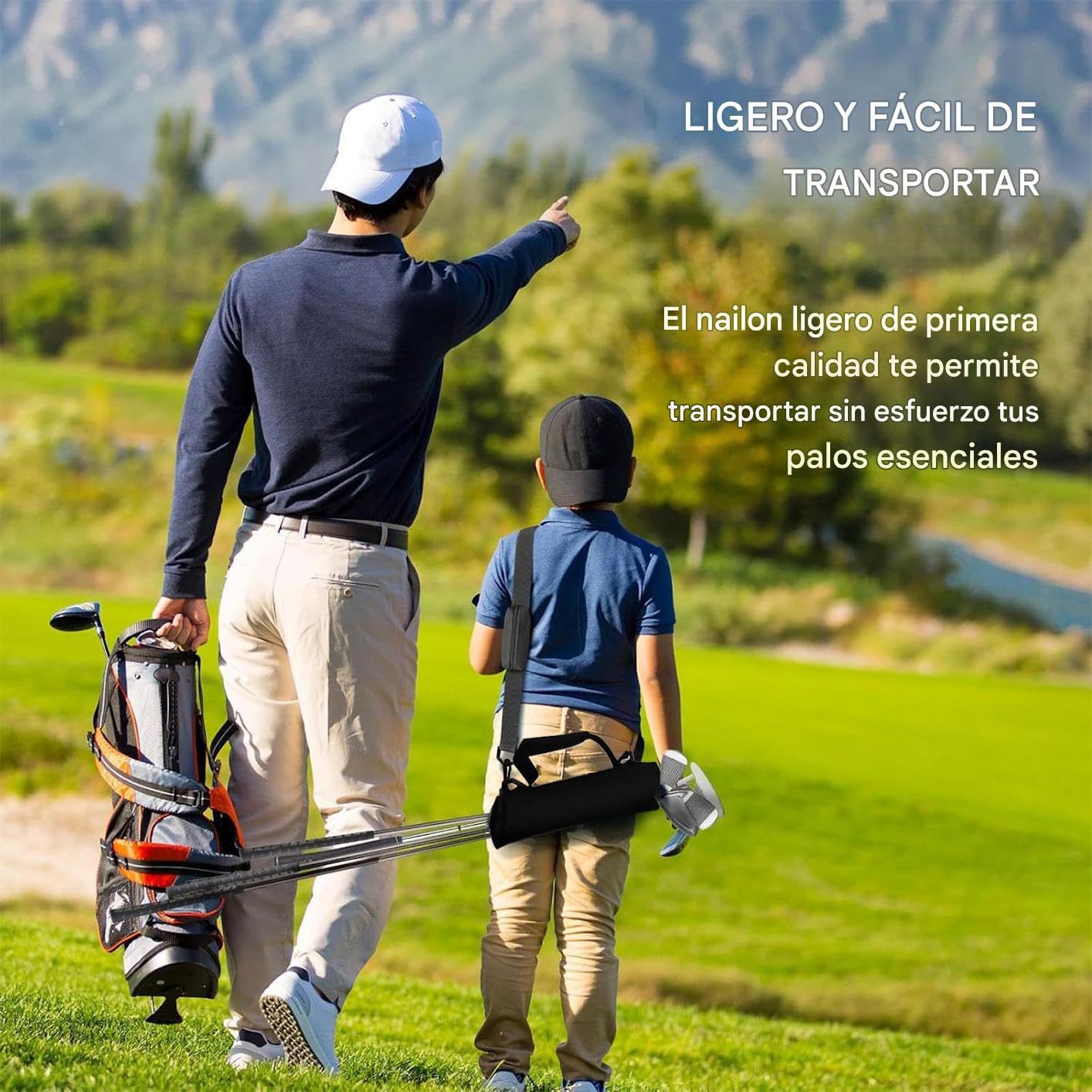 Bolsas De Palos De Golf para Hombres | Bolsas De Golf Portátiles - Impermeable Y Plegable con Capacidad para 8-10 Palos Destinada A Entrenamiento En Interiores Deportes De Campo Y Estudiantes