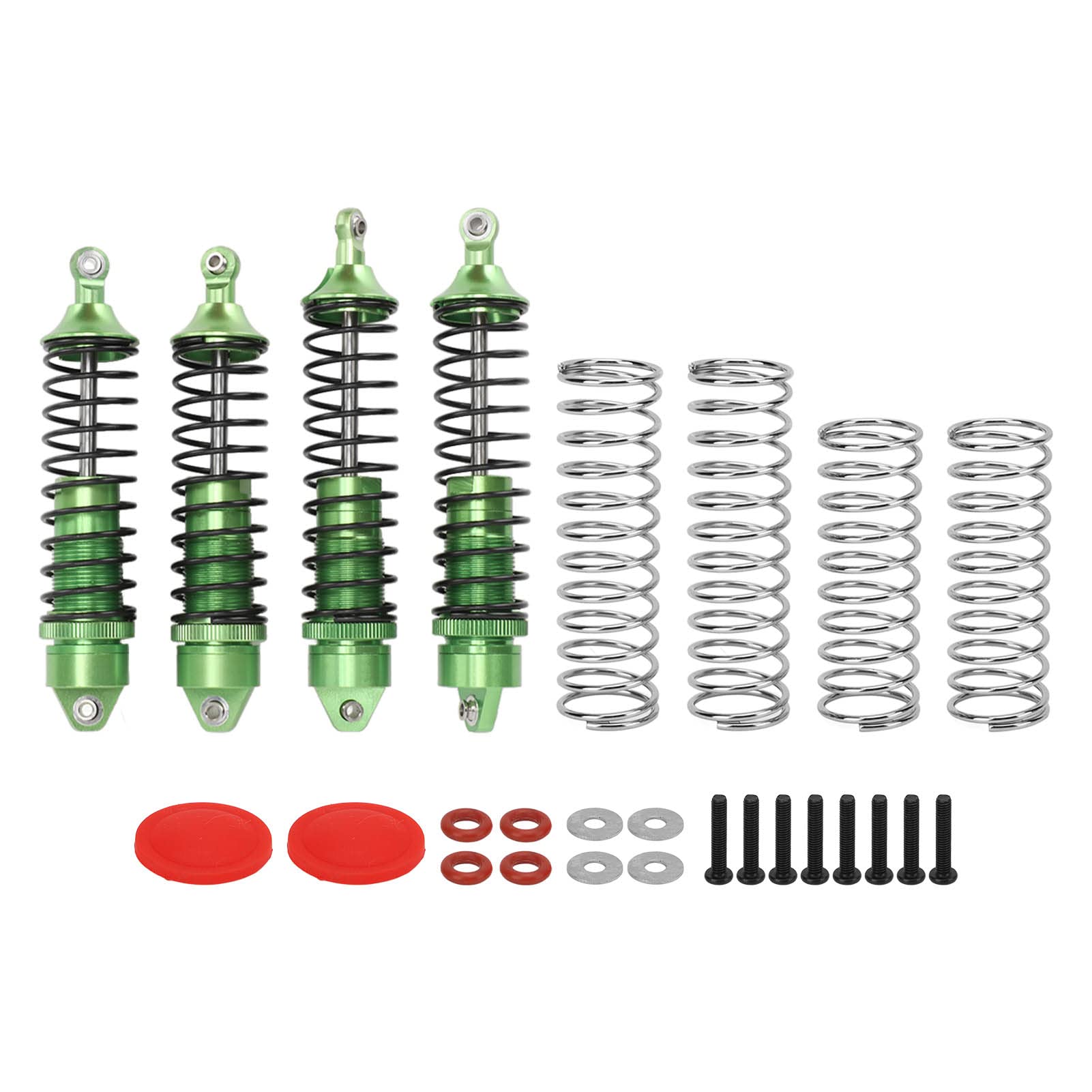 Amortyzatory RC ze stopu aluminium Premium regulowane przednie tylne amortyzatory dla Senton 1/10 RC Car 4 szt. Zestaw (Green)