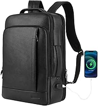 Full Grain Genuine Leather Backpack for Men Multi-Functio...