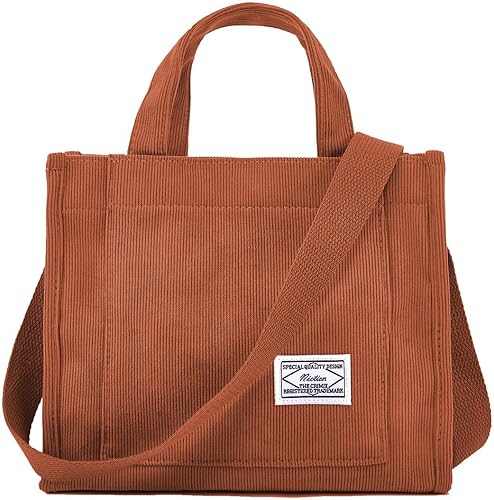 Bolso de mano para mujer, bolso pequeño con estilo para mujer, bolso de mano de pana para mujer, bolso cruzado de moda, bolsa universitaria 2023