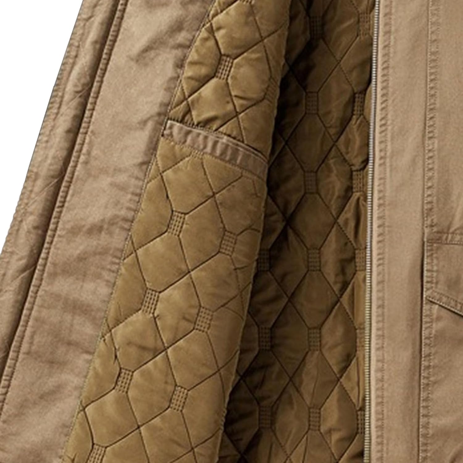 DGHM-JLMY Men's Autumn Winter Padded Jacket Stylish Lightweight Bomber Jackets Casual Cotton Multi Pocket Cotton Warm Coat