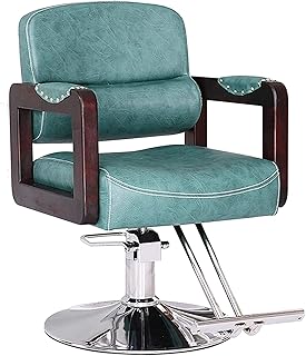 HJTLK Silla de Peluquero, Silla de peluquería de Alta Resistencia Ajustable giratoria de 360 ​​° Silla de peluquería hidráulica