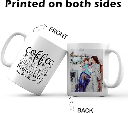 Miniatura 3 de Taza de fotos personalizada diseño de tu propio estilo con imagen de palabras 11 onzas varios colores regalos personalizados para cumpleaños