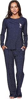U.S. Polo Assn. Women's Pajama Set, Long Sleeve Tee, Pants Valentines Gifts for Her