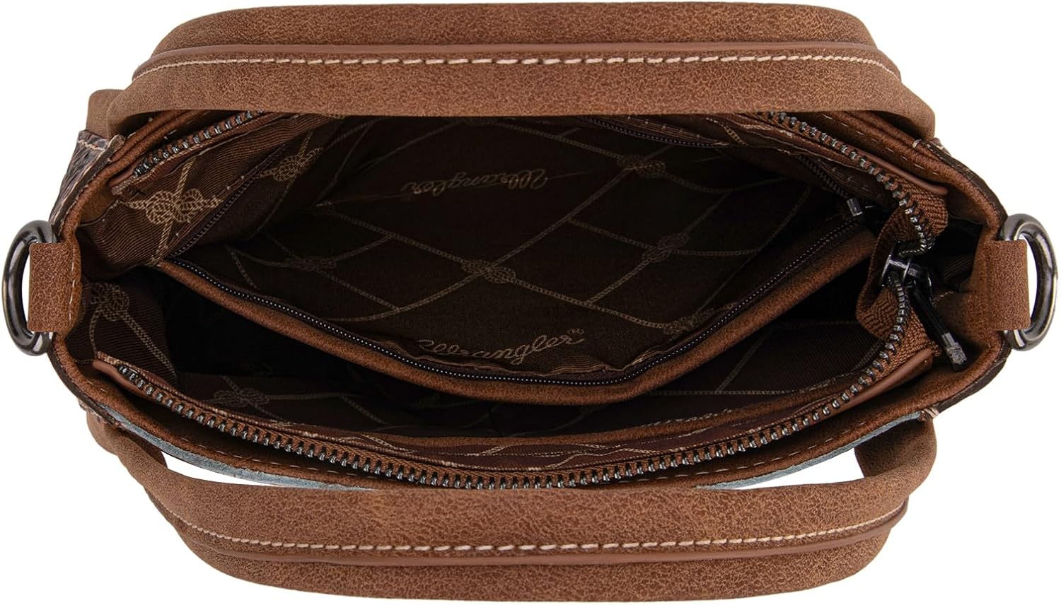 Wrangler Small Crossbody Bag for Women Western Cowhide Horsehair Designer Top-handle Handbags